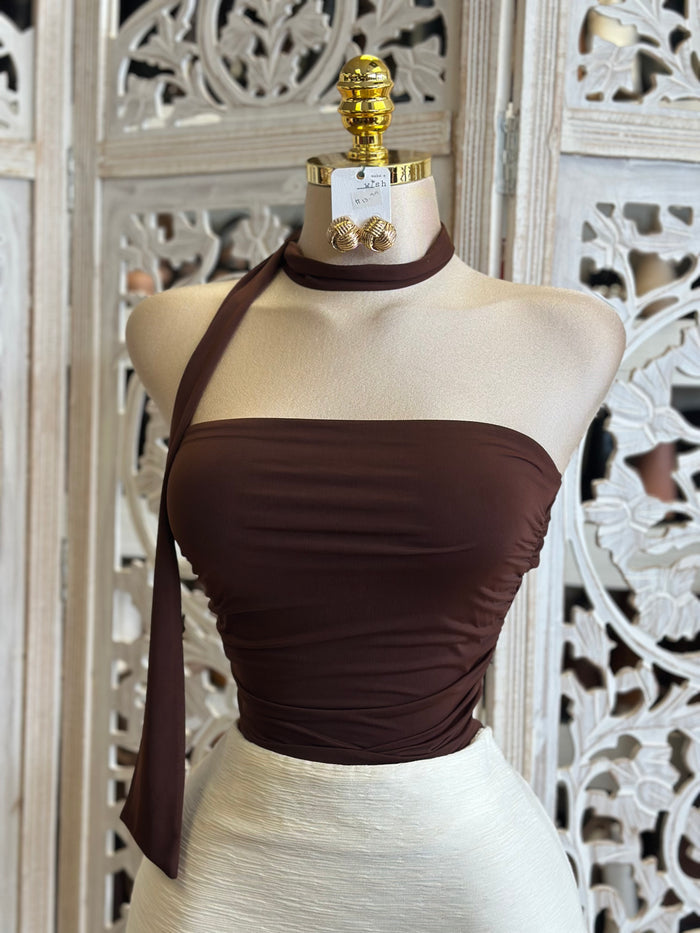 Strapless Top With Scarf - runs small