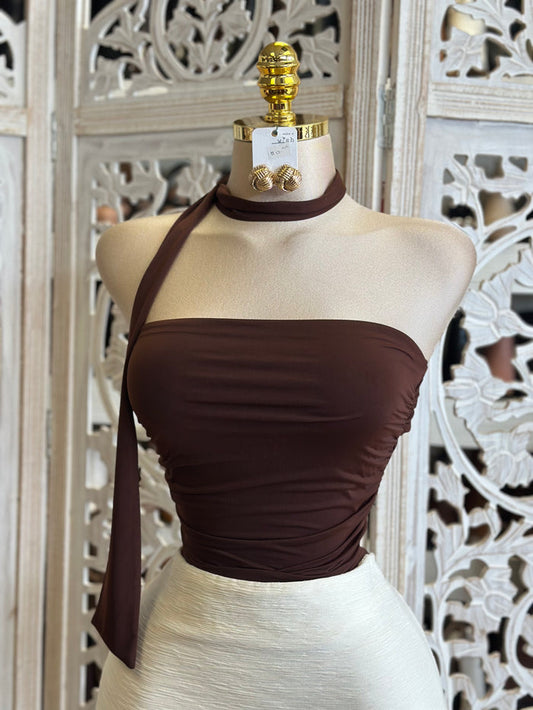 Strapless Top With Scarf - runs small