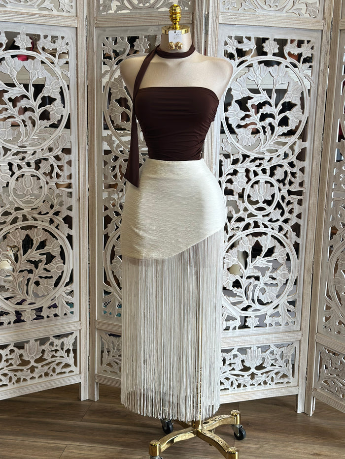 Strapless Top With Scarf - runs small