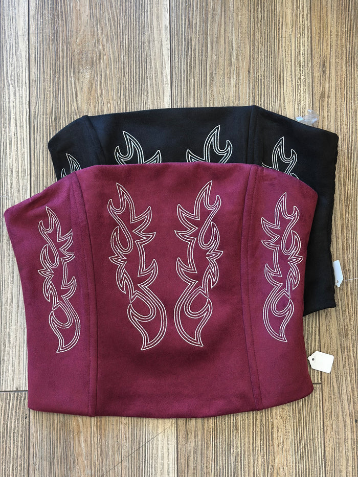 Strapless Western Top - Estira Poco, Slightly Stretchy
