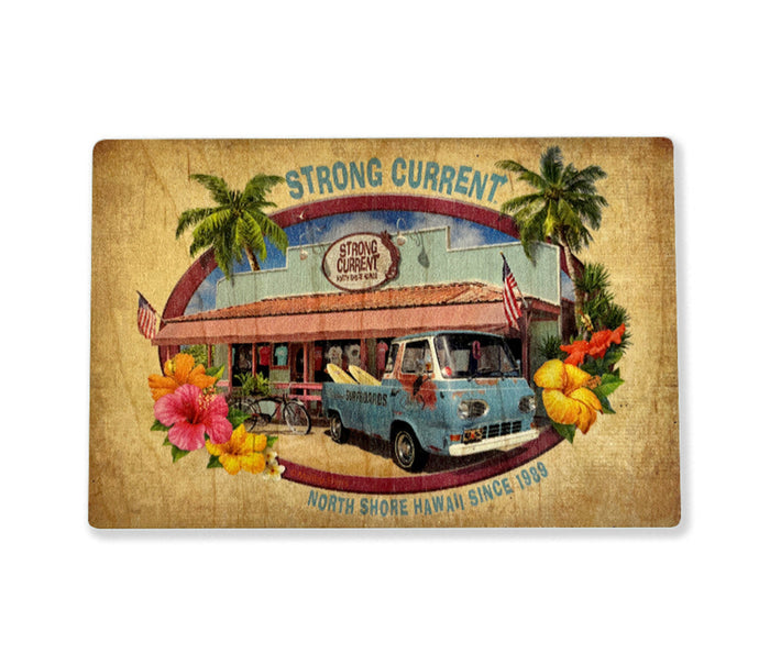 Strong Current Wooden Postcard
