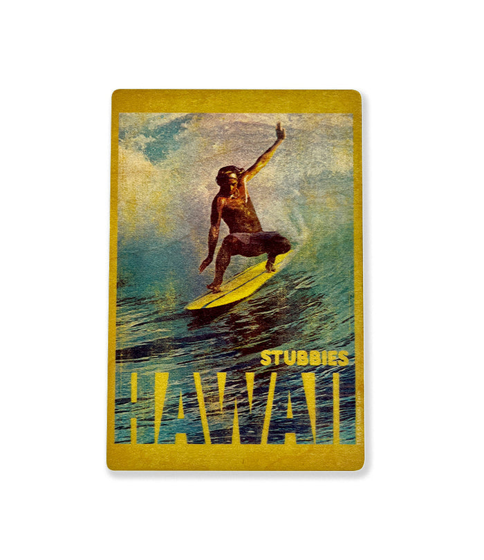 Stubbies 82 Surf Wooden Postcard