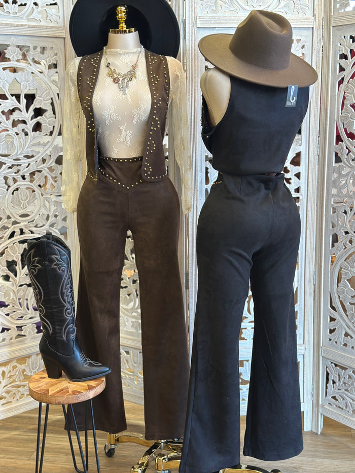 Studded Suede Western Set- Stretchy,Estira