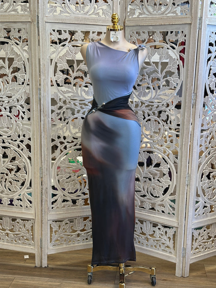 Tie Dye Asymmetrical Dress -Stretchy, Estira