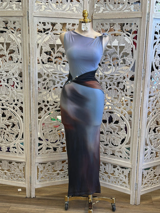 Tie Dye Asymmetrical Dress -Stretchy, Estira