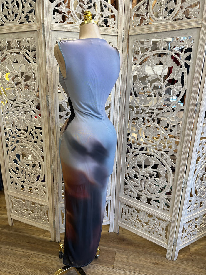 Tie Dye Asymmetrical Dress -Stretchy, Estira