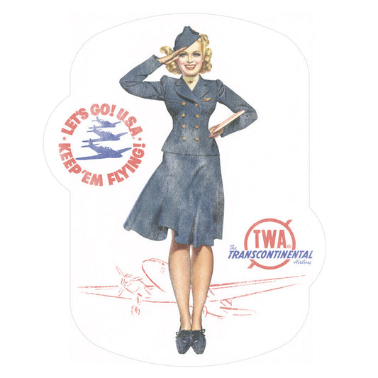 TWA Pin Up Sticker
