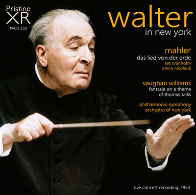 WALTER Mahler & Vaughan Williams live in New York (1953) - PACO232 - CD