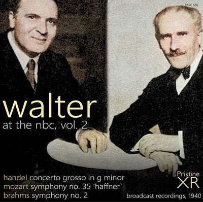 WALTER NBC Vol. 2: Brahms, Handel, Mozart (1940) - PASC636 - CD