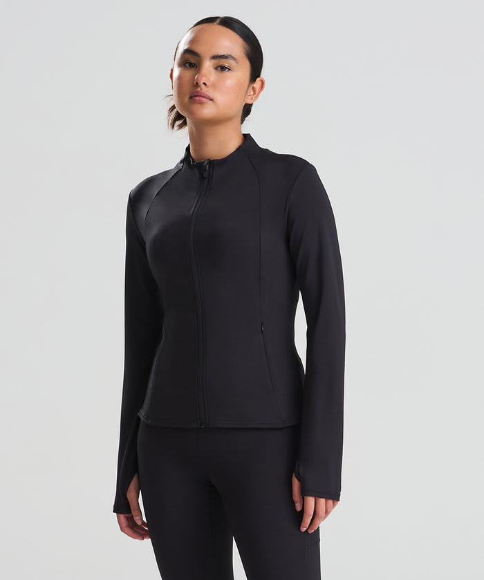 Womens recycled tech-zip jacket