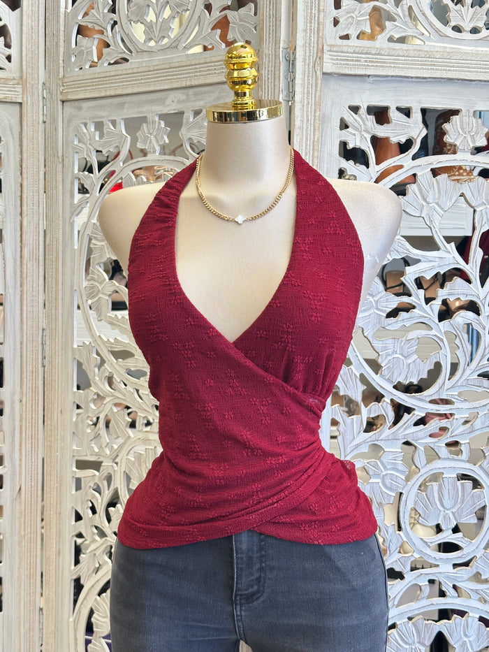 Wrapped Halter Top - Estira, Stretchy
