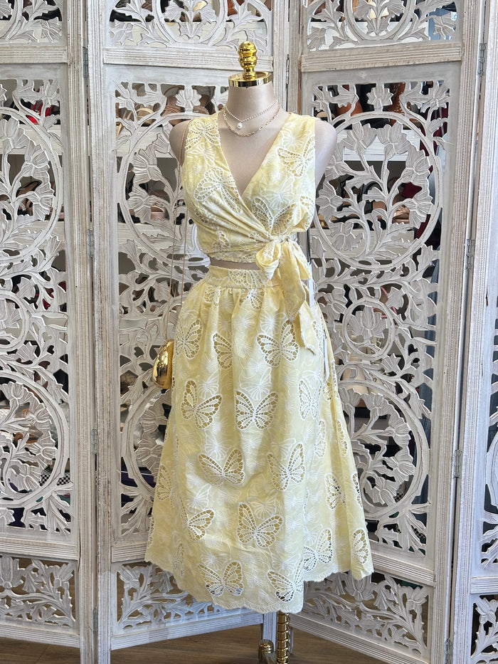 Yellow Butterfly Set- Estira,Stretchy