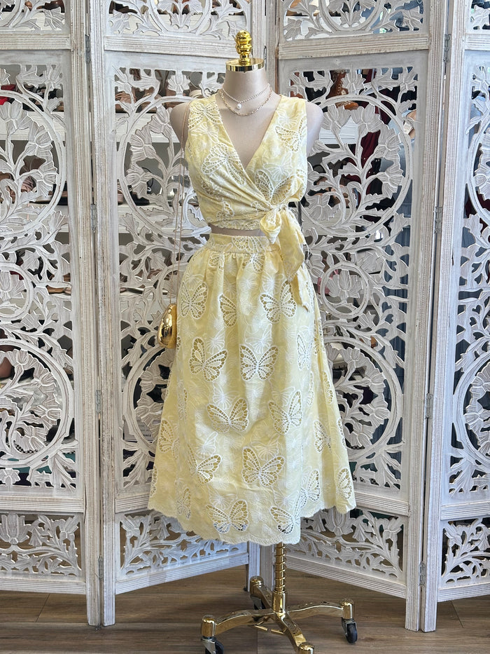 Yellow Butterfly Set- Estira,Stretchy