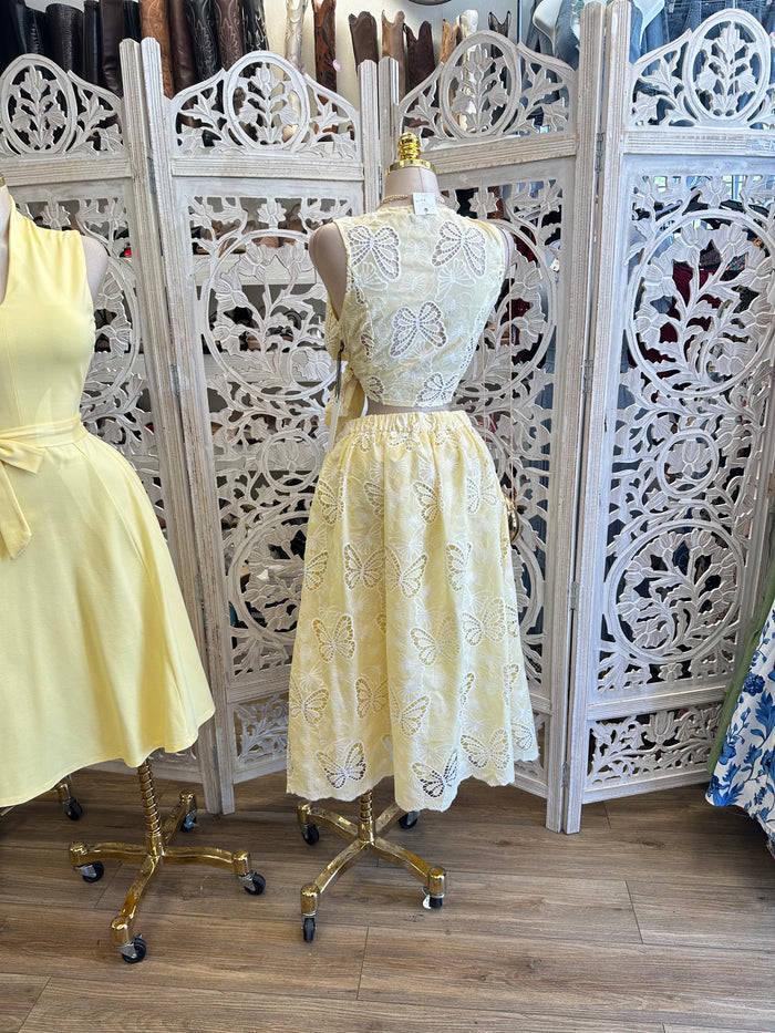 Yellow Butterfly Set- Estira,Stretchy